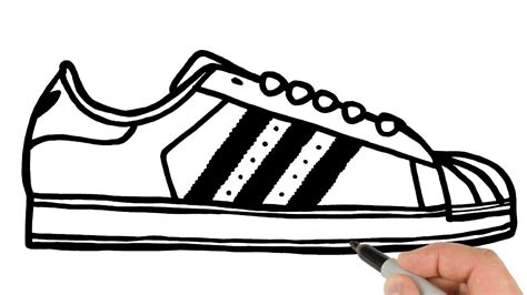 adidas shoes drawing step by